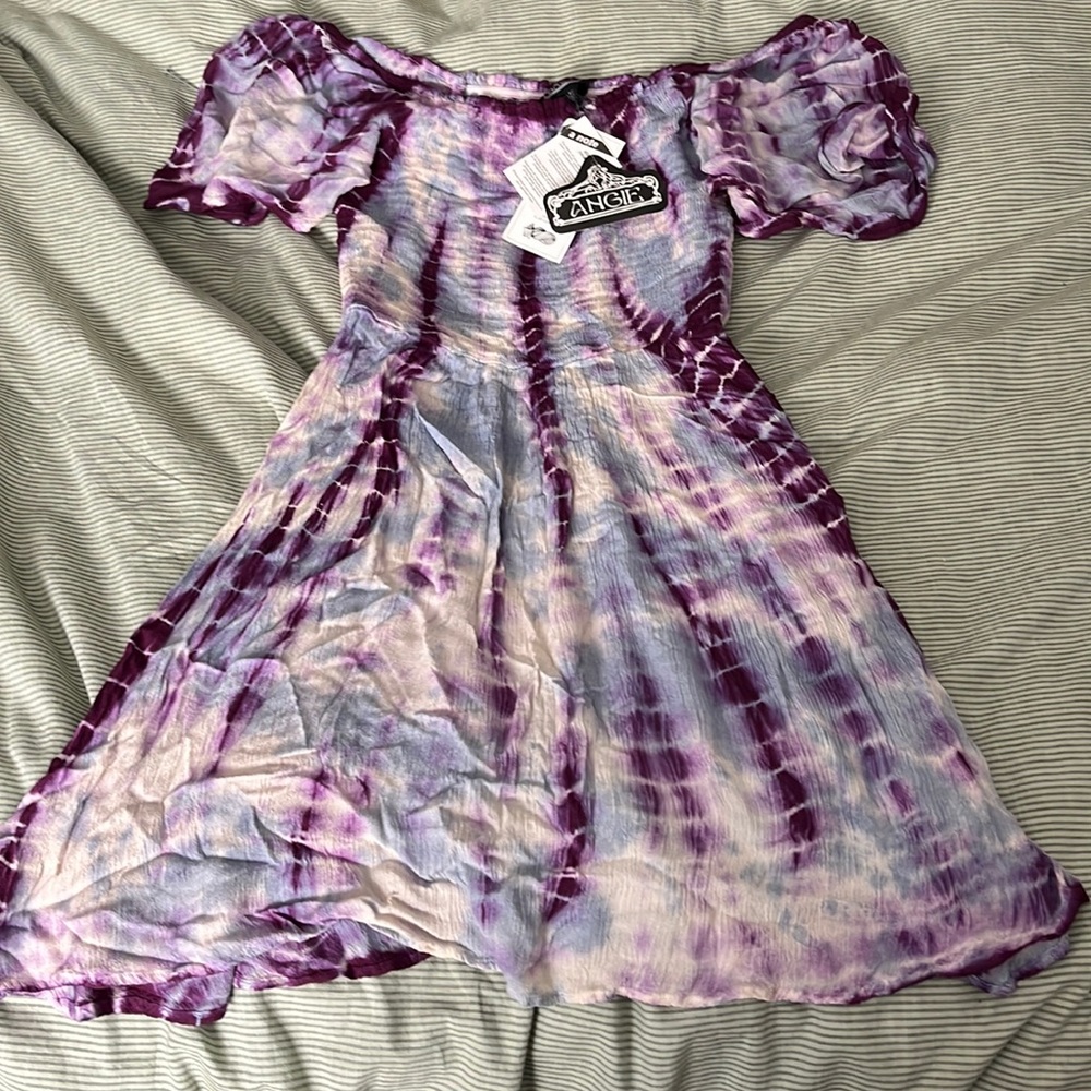 Angie tie dye purple dress size small